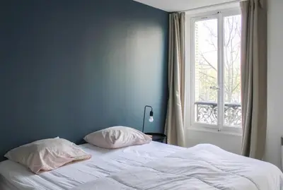 Un ou plusieurs lits dans un hébergement de l'établissement Superb apartment 1BR 4P - Etoiles Ternes