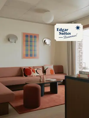 Coin salon dans l'établissement Edgar Suites - Église
