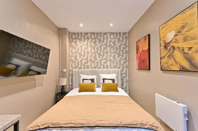 Un ou plusieurs lits dans un hébergement de l'établissement Studio situé dans le 11ème arrondissement