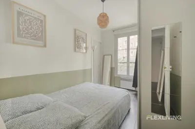 Un ou plusieurs lits dans un hébergement de l'établissement Flexliving - Onebedroom - Mademoiselle