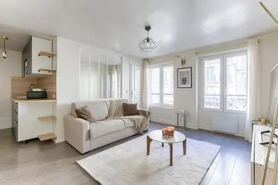 Coin salon dans l'établissement Appartement de Charme rue Lafayette 4P-1BR
