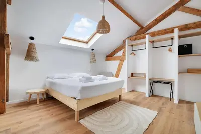 Un ou plusieurs lits dans un hébergement de l'établissement Modern Loft - 2BR 4P- Saint-Ouen-sur-Seine