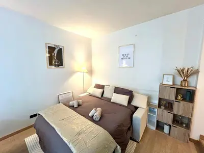 Un ou plusieurs lits dans un hébergement de l'établissement Apartment - Arc de Triomphe - 4 people