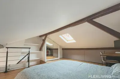 Un ou plusieurs lits dans un hébergement de l'établissement Flexliving - One bedroom with balcony - Albert