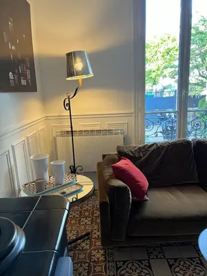 Coin salon dans l'établissement Hotel particulier Montrouge -limitrophe Paris