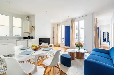 Coin salon dans l'établissement Mobility lease - Luxembourg Gardens & Montparnasse