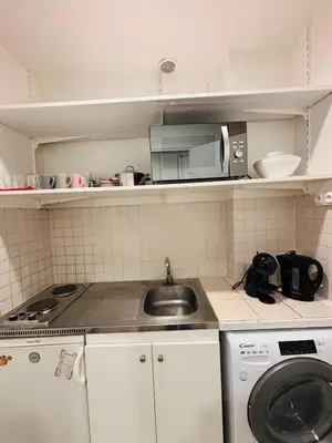 Cuisine ou kitchenette dans l'établissement Appartement Boucicaut Tour Eiffel