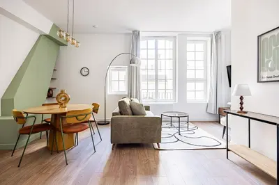 Coin salon dans l'établissement Apartment 4pers#1BedRoom#Mouffetard#Sorbonne