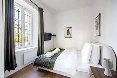 Un ou plusieurs lits dans un hébergement de l'établissement Apartment 4pers#1BedRoom#Mouffetard#Sorbonne