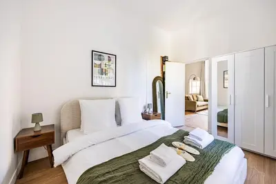 Un ou plusieurs lits dans un hébergement de l'établissement Apartment 4pers#1BedRoom#Mouffetard#Sorbonne