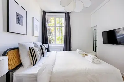Un ou plusieurs lits dans un hébergement de l'établissement 2Bedrooms # 4pers # Panthéon # La Sorbonne