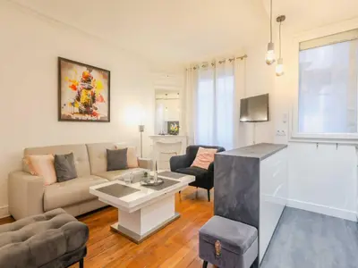 Coin salon dans l'établissement Charming apartment - 2BR 4P- Javel