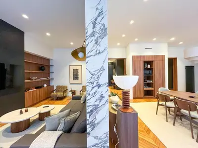 Coin salon dans l'établissement Urban Flat 197 - Prestige Saint Honore