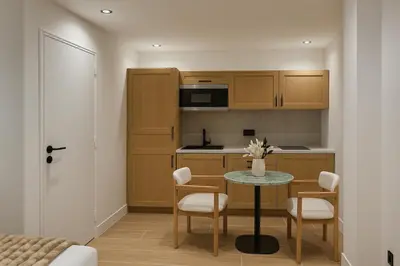 Cuisine ou kitchenette dans l'établissement Chic Studio Charonne, Haut-Marais
