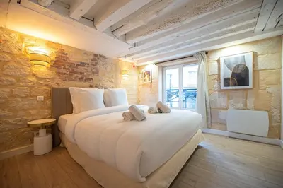 Un ou plusieurs lits dans un hébergement de l'établissement 1BR#Turenne#Place des Vosges
