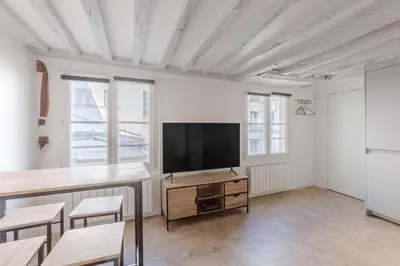 Télévision ou salle de divertissement dans l'établissement Apartment Cosy 3P Quartier République
