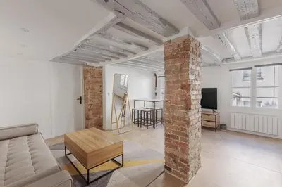 Télévision ou salle de divertissement dans l'établissement Apartment Cosy 3P Quartier République