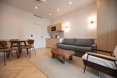 Coin salon dans l'établissement Bastille - Crémieux Residence