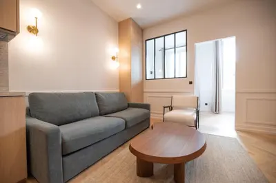 Coin salon dans l'établissement Bastille - Crémieux Residence