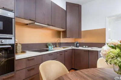 Cuisine ou kitchenette dans l'établissement Luxury 2-Bedroom for 6 - Avenue Montaigne