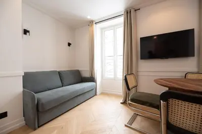 Télévision ou salle de divertissement dans l'établissement Cute one bedroom Flat near Bastille