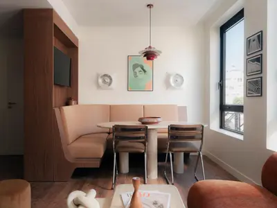 Coin salon dans l'établissement Edgar Suites Levallois - Anatole France
