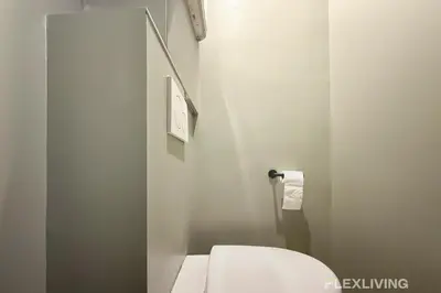 Salle de bains dans l'établissement Flexliving - Studio - Manuel