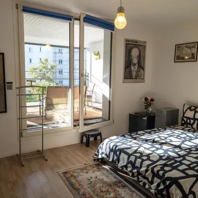 Chambre-Salon avec Terrasse sur Jardin