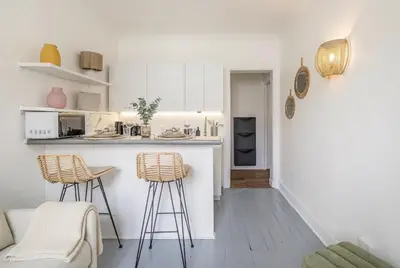 Cuisine ou kitchenette dans l'établissement Furtive - Les Sablons