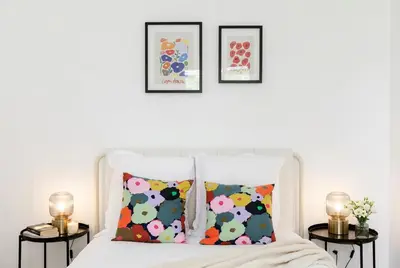 Un ou plusieurs lits dans un hébergement de l'établissement Guersant - Maison cosy 6PAX proche Etoile
