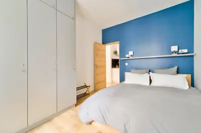 Un ou plusieurs lits dans un hébergement de l'établissement Parisian Charm, Modern & Quiet Studio