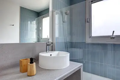 Salle de bains dans l'établissement Eiffel residence Gustave