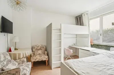 Un ou plusieurs lits dans un hébergement de l'établissement Place Victor Hugo - Mesnil 1bdr by B'Your Home