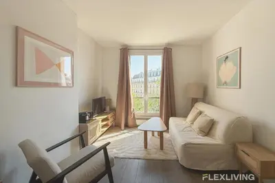 Coin salon dans l'établissement Flexliving - Studio - Patriarches