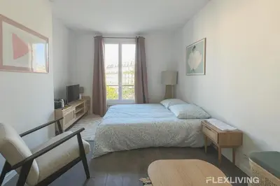 Un ou plusieurs lits dans un hébergement de l'établissement Flexliving - Studio - Patriarches