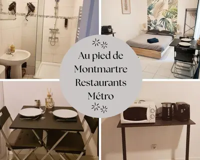 Plan de l'établissement Charmant studio au pied de Montmartre dans résidence avec gardien et caméra de surveillance