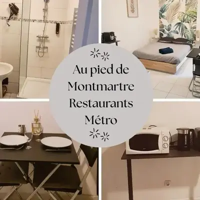 Charmant studio au pied de Montmartre dans résidence avec gardien et caméra de surveillance