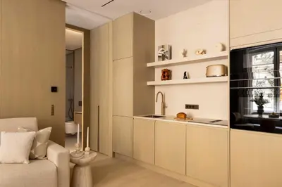 Coin salon dans l'établissement Rive 15 - Appartements Parisiens