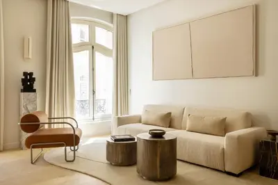Coin salon dans l'établissement Rive 15 - Appartements Parisiens