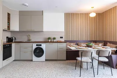 Cuisine ou kitchenette dans l'établissement New- 8 pers devant le parc de la villette