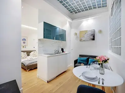 Un ou plusieurs lits dans un hébergement de l'établissement Apartment for 2 people in Bastille