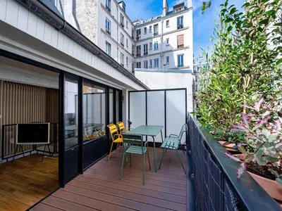 Balcon ou terrasse dans l'établissement Marais Area - Outdoor patio - A C - 2BDR