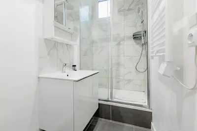 Salle de bains dans l'établissement Apartment Lyon Train Station Bastille