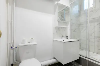 Salle de bains dans l'établissement Apartment Lyon Train Station Bastille