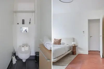 Salle de bains dans l'établissement Appartement climatisé 1BR Triangle d'Or