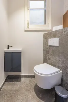 Salle de bains dans l'établissement Élégant appartement 1BR - 16ème arrondissement
