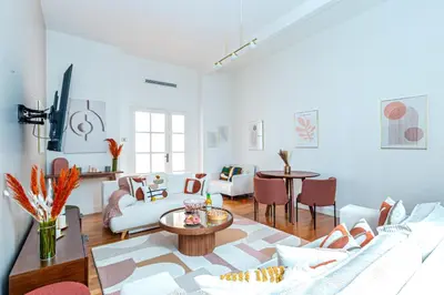 Un ou plusieurs lits dans un hébergement de l'établissement Appartement raffiné - Arc de Triomphe