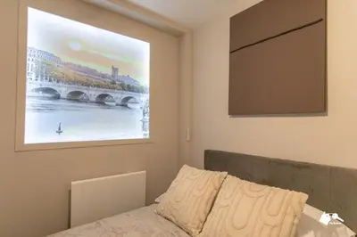 Un ou plusieurs lits dans un hébergement de l'établissement MBA - Splendide appartement Proche Marais