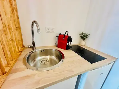 Cuisine ou kitchenette dans l'établissement Studio Penthievre Champs Elysée