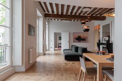 Coin salon dans l'établissement Sublim appartement d'architecte 4P